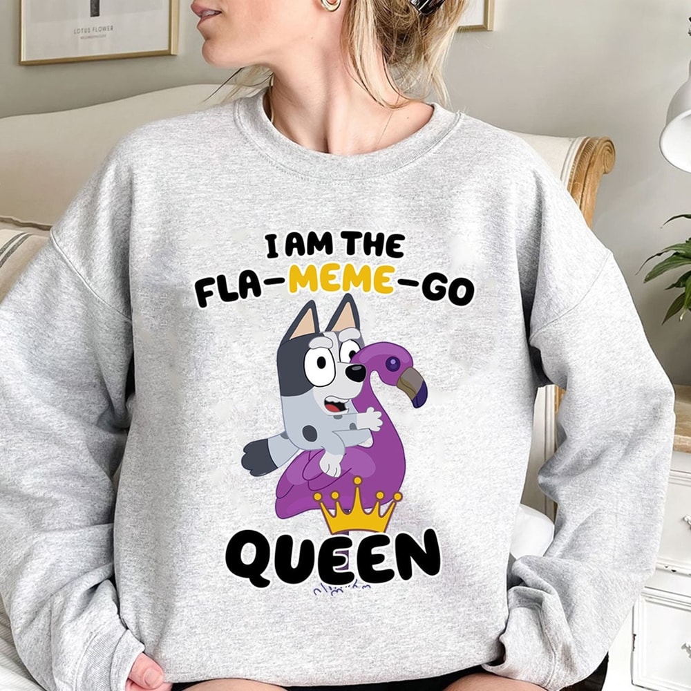 I'm The Flamingo Queen Muffin Shirt, Funny Muffin Shirt, Muffin Shirt, Muffin T-Shirt, Bluey Birthday Shirt, Bluey Family Tee, Gift For Her.jpg