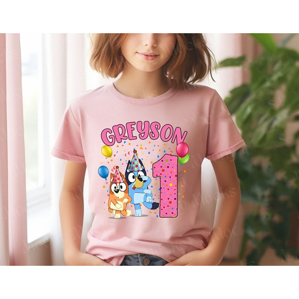 Bluey Bingo Birthday Shirt, Custom Bluey Shirt, Bluey Family Birthday, Bluey Birthday Party Shirt, Bluey Character Shirt Bluey Birthday Gift.jpg