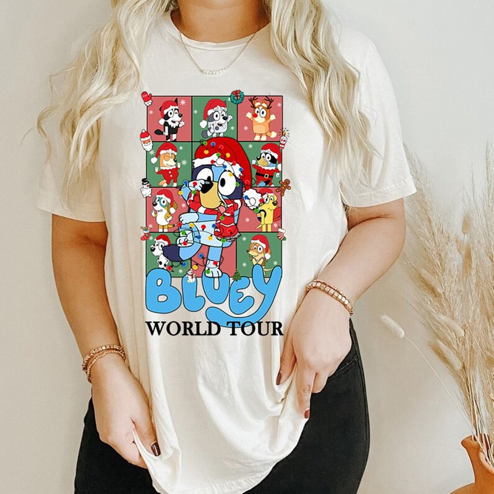 Bluey Family Merry Christmas 2023 Tee Bluey Mum Dad Couple Christmas T-Shirt Merry Christmas Christmas Bluey Bingo Bluey Kids Shirt 1.jpg