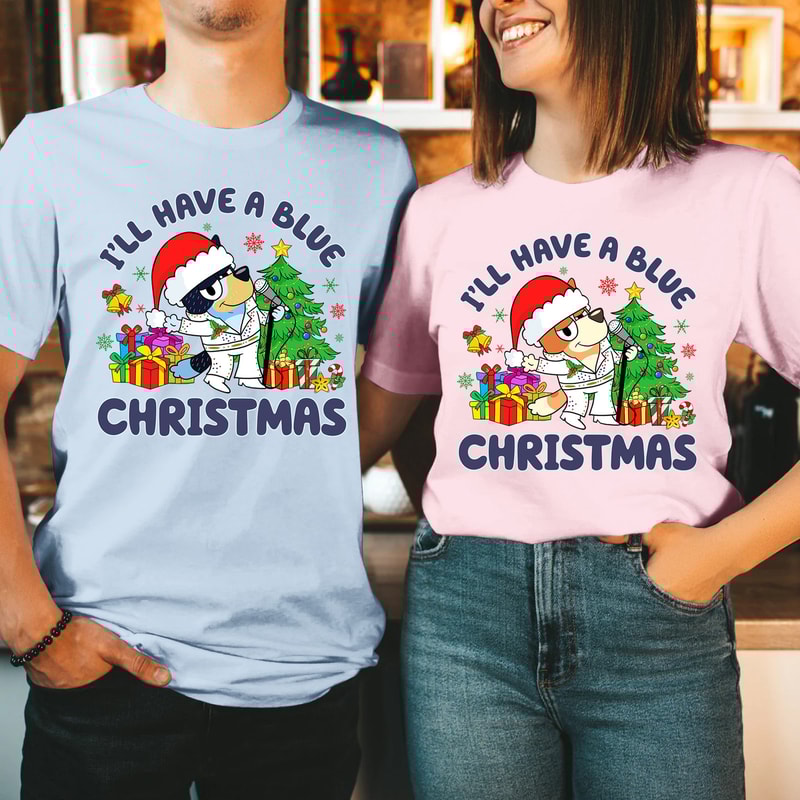 Vintage Bluey Family Christmas Sweatshirt Blue Dog Christmas Shirt Bluey Christmas Shirt Bluey Christmas Pajamas, Kids Christmas Shirt.jpg