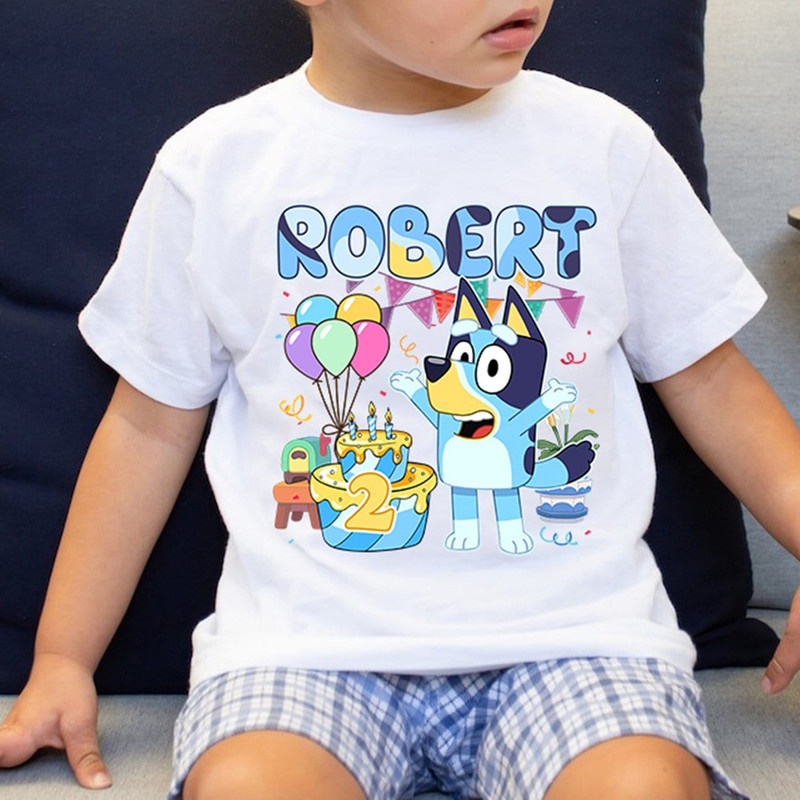 Bluey Birthday Boy Shirt, Personalized Bluey Birthday Shirt, Bluey Birthday Family Shirts, Bluey Bingo Birthday Tee, Bluey Toddler Shirt.jpg
