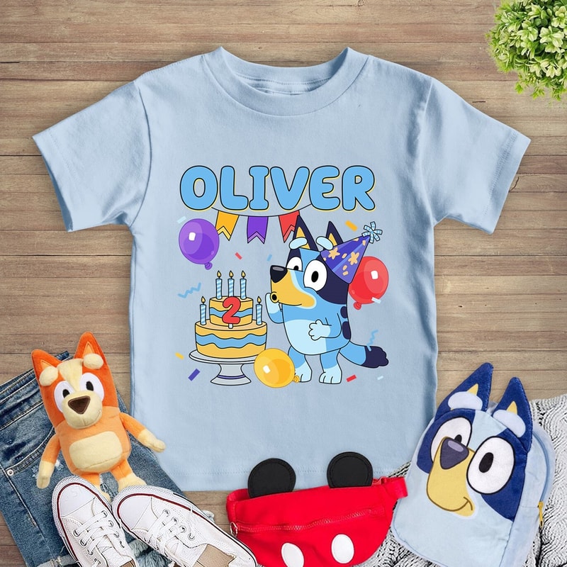 Personalized Bluey Family Shirt, Bluey Birthday Party Shirt, Custom Bluey Family Shirts, Custom Birthday Matching Shirt, Bluey Toddler Shirt.jpg