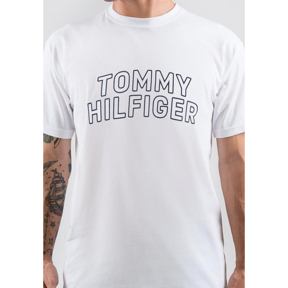 Tommy Hilfiger Half Sleeve White T-Shirt.jpg