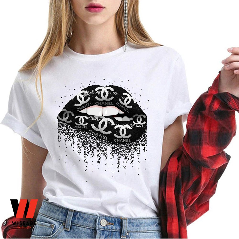 Cheap Balck Lips Chanel Inspired Women Shirt, Gift For Her - Wiseabe Apparels.jpg