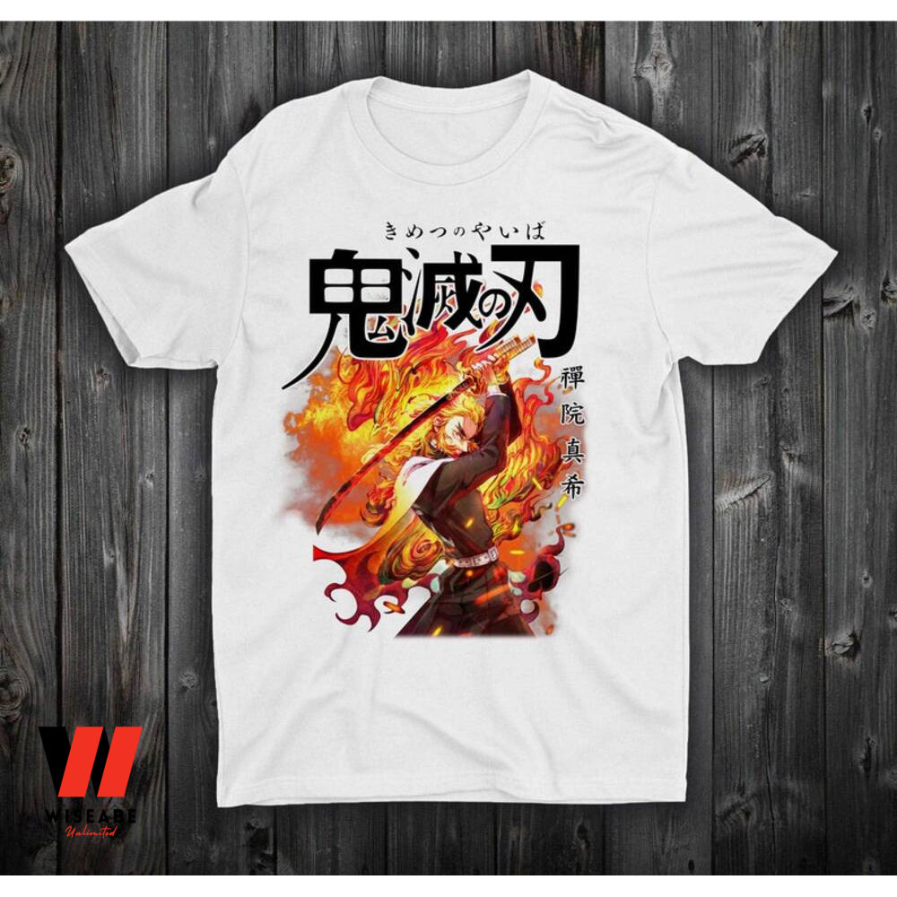 Cheap Flame Pillar Rengoku Anime Demon Slayer T Shirt, Anime Gifts For Adults - Wiseabe Apparels.jpg