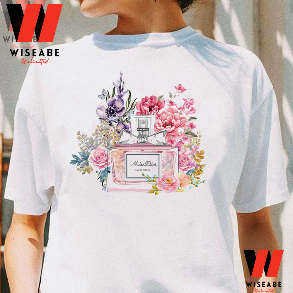 Cheap Perfurm Flowers Miss Dior Shirt, Dior Flower Shirt, Christian Dior T Shirt Womens - Wiseabe Apparels.jpg