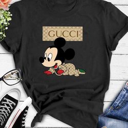 lovey baby mickey mouse t-shirt, gucci shirt for mom