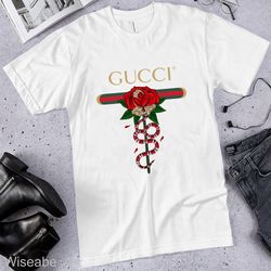 rose snake gucci, gucci logo shirt