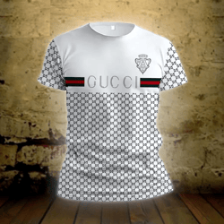 gucci yellow logo black brand t-shirt