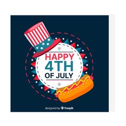 happy fourth of july hat and hotdog svg, independence svg, happy 4th of july, 4th of july svg, independence day svg, fou