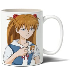 asuka holding mug text anime - funny anniversary birthday present