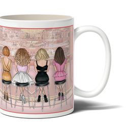 sex and the city sitting in bar carrie miranda samantha charlotte - funny anniversary birthday present