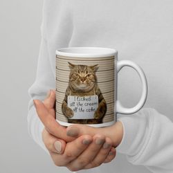 bad cat mug mugshot cat mug funny bad cat mug kitten coffe mug gift for cat lover
