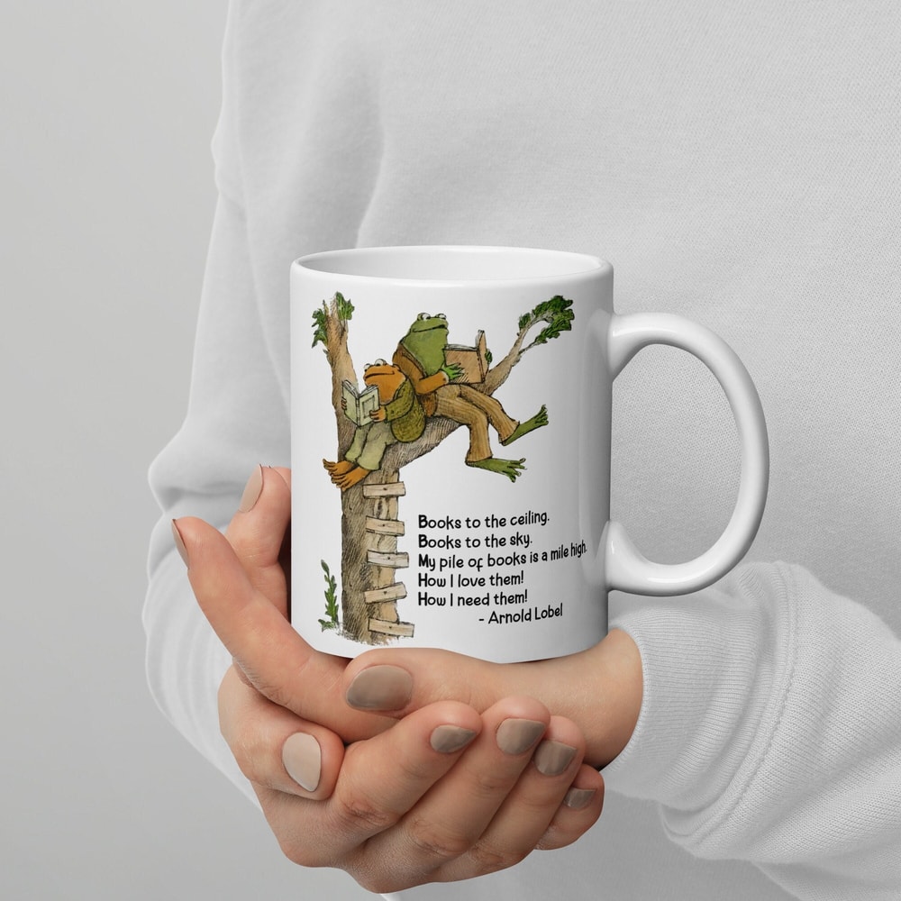 Frog and Toad Mug Book Coffee Mug Book Lover Mug Gift For Friends Teacher Gift Cottagecore Mug Best Friend Gift Merry Christmas Gift.jpg