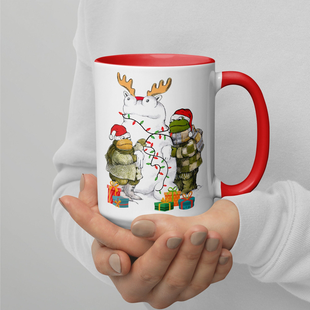 Frog Mug Toad Mug Frog and Toad Christmas MugGift Frog and Toad are Friends FairycoreGoblincore Merry Christmas Gift MattCollinsDesigns 1.jpg