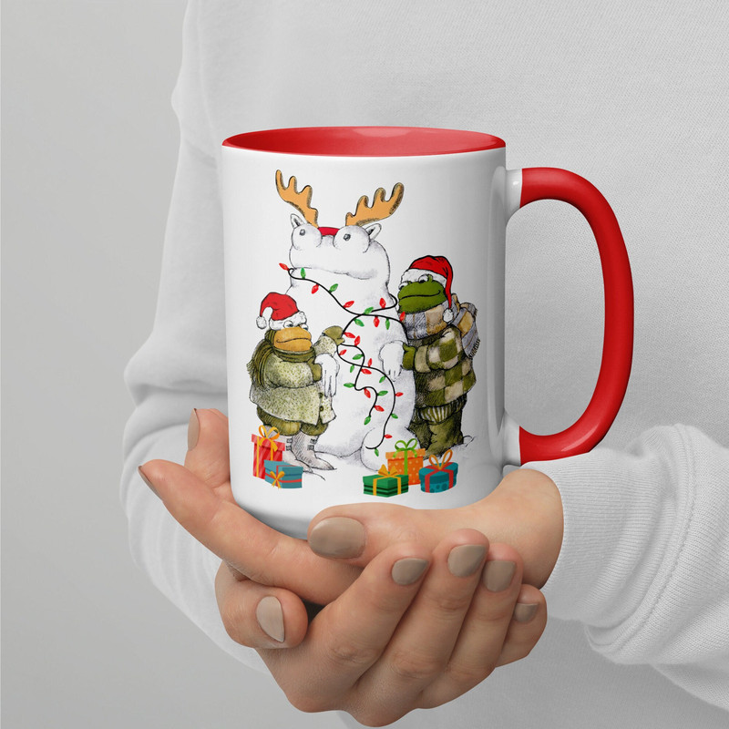 Frog Mug Toad Mug Frog and Toad Christmas MugGift Frog and Toad are Friends FairycoreGoblincore Merry Christmas Gift MattCollinsDesigns 1.jpg
