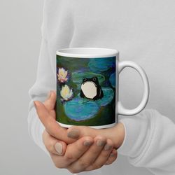 matsumoto hoji frog mug, monet waterlily mug, sad frog mug, claude monet angry frog poster, floral print, funny frog pri