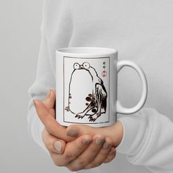 matsumoto hoji mug frog mug toad mug cottagecoregoblincore mug grumpy frog gift fine art japanese art animal art 1