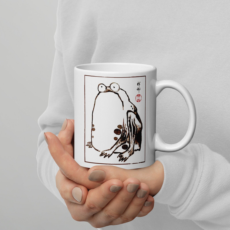 Matsumoto Hoji Mug Frog Mug Toad Mug CottagecoreGoblincore Mug Grumpy Frog Gift Fine Art Japanese Art Animal Art 1.jpg