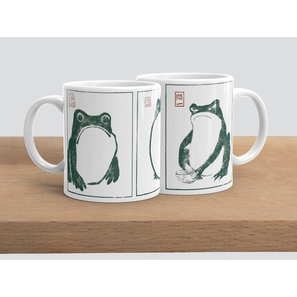 Matsumoto Hoji Mug Frog Mug Toad Wabi Sabi CottagecoreGoblincore Mug Sad Frog Grumpy Frog Gift Fine Art 7.jpg