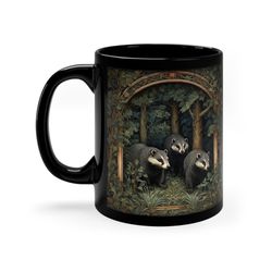 william morris badger mug vintage badger cottagecore goblincore mug william morris inspired gift william morris artprint
