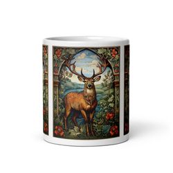 william morris deer mug vintage deer cottagecore goblincore mug william morris inspired gift william morris art print vi
