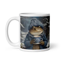 william morris frog mug funny frog gift frog with coffee cup frog lover mug william morris artprint vintage