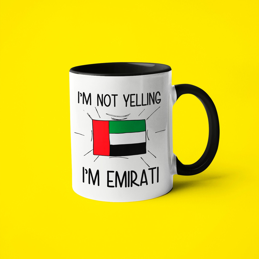 I'm Not Yelling I'm Emirati Mug, Emirati Gift Idea, Gift For Emirati, Emirati Mom Gift, Emirati Dad Gift, Emirati Flag Mug, Emirati Mug 1.jpg