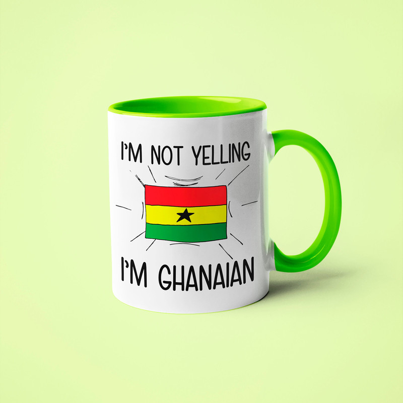 I'm Not Yelling I'm Ghanaian Mug, Gift For Ghanaian, Ghanaian Gift, Ghanaian Gift Idea, Ghanaian Flag Mug, Ghanaian Friend Gift.jpg