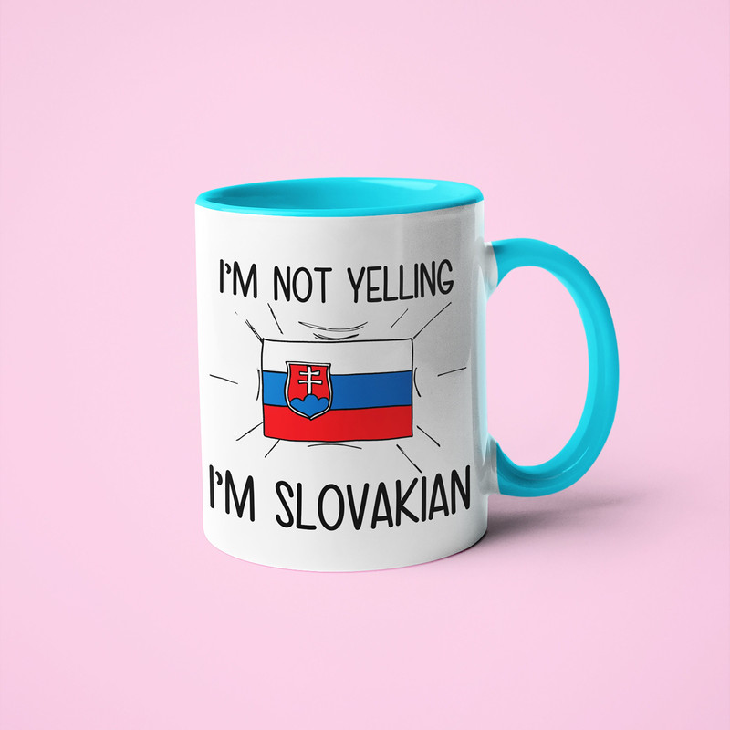 I'm Not Yelling I'm Slovakian Mug, Slovakian Gift Idea, Gift For Slovakian, Slovakian Mom Gift, Slovakian Dad Gift, Slovakian Flag Mug.jpg
