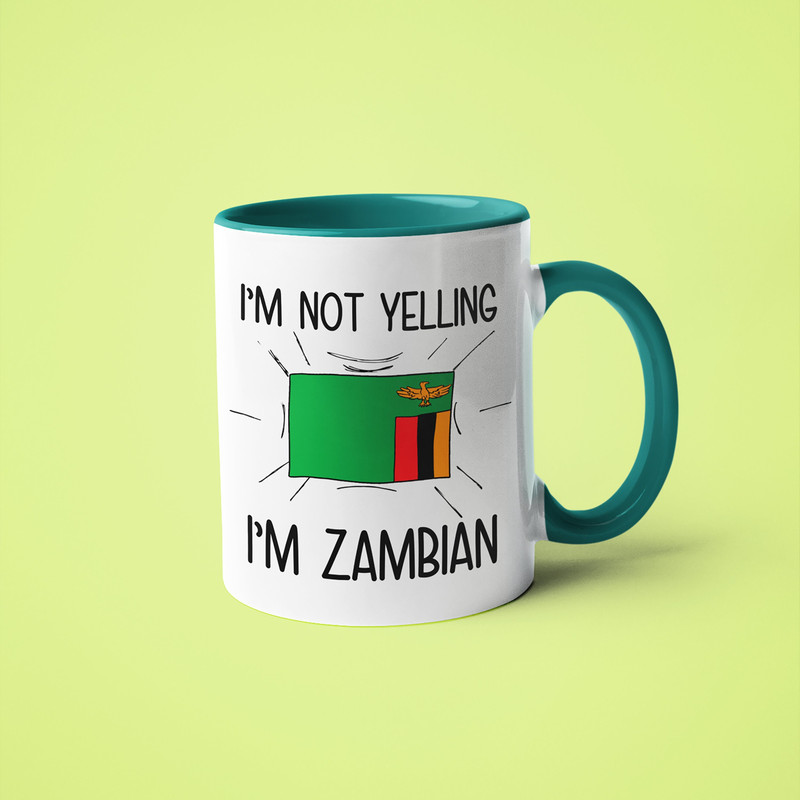 I'm Not Yelling I'm Zambian Mug, Zambian Gift Idea, Gift For Zambian, Zambian Mom Gift, Zambian Dad Gift, Zambian Flag Mug, Zambian Mug.jpg