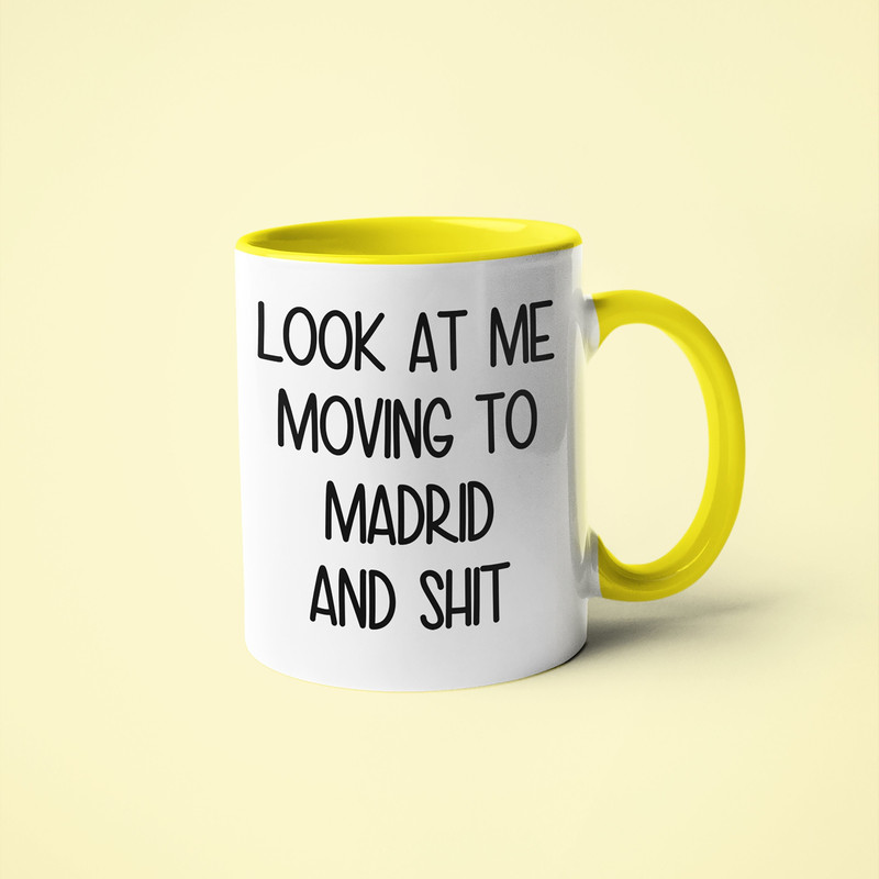 Moving To Madrid Mug, Funny Madrid Gift, Moving Away Gift, Long Distance Mug, Friend Moving Gift, Going Away Gift, Madrid Gift Idea.jpg
