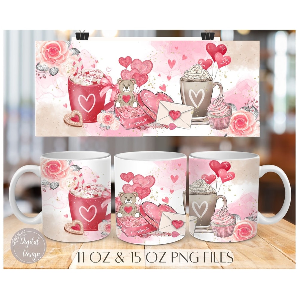 11Oz, Valentines Day Mug Coffee Png Sublimation, Valentine Mug Png, Valentines Day Coffee Sublimation - Bluefink.jpg