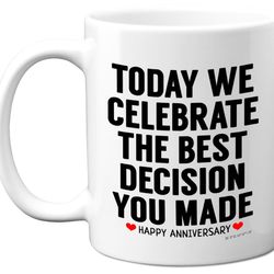 anniversary gifts for him her, funny coffee mug for men women, presents for girlfriend or boyfriend on valentines