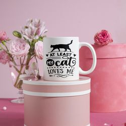 anti valentine mug, cat loves me mug, aesthetic mug, sassy mug, cups with funny sayings, quote coffee mugs
