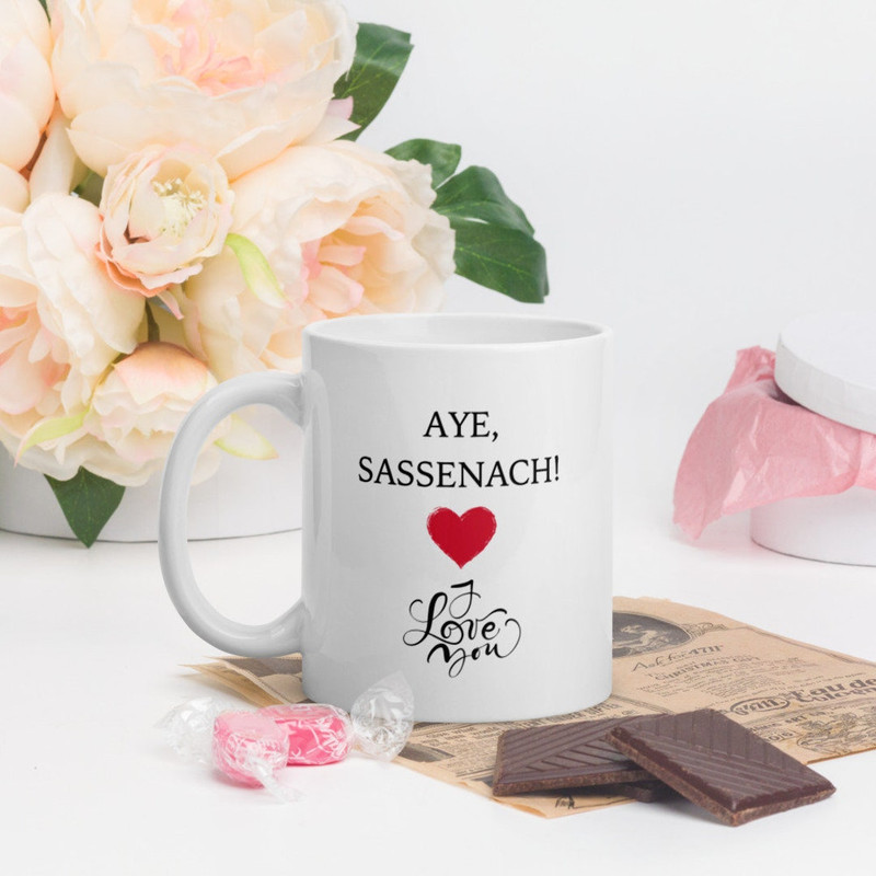 Aye Sassenach Mug, Outlander Gift, Sassenach Coffee Mug - Bluefink.jpg