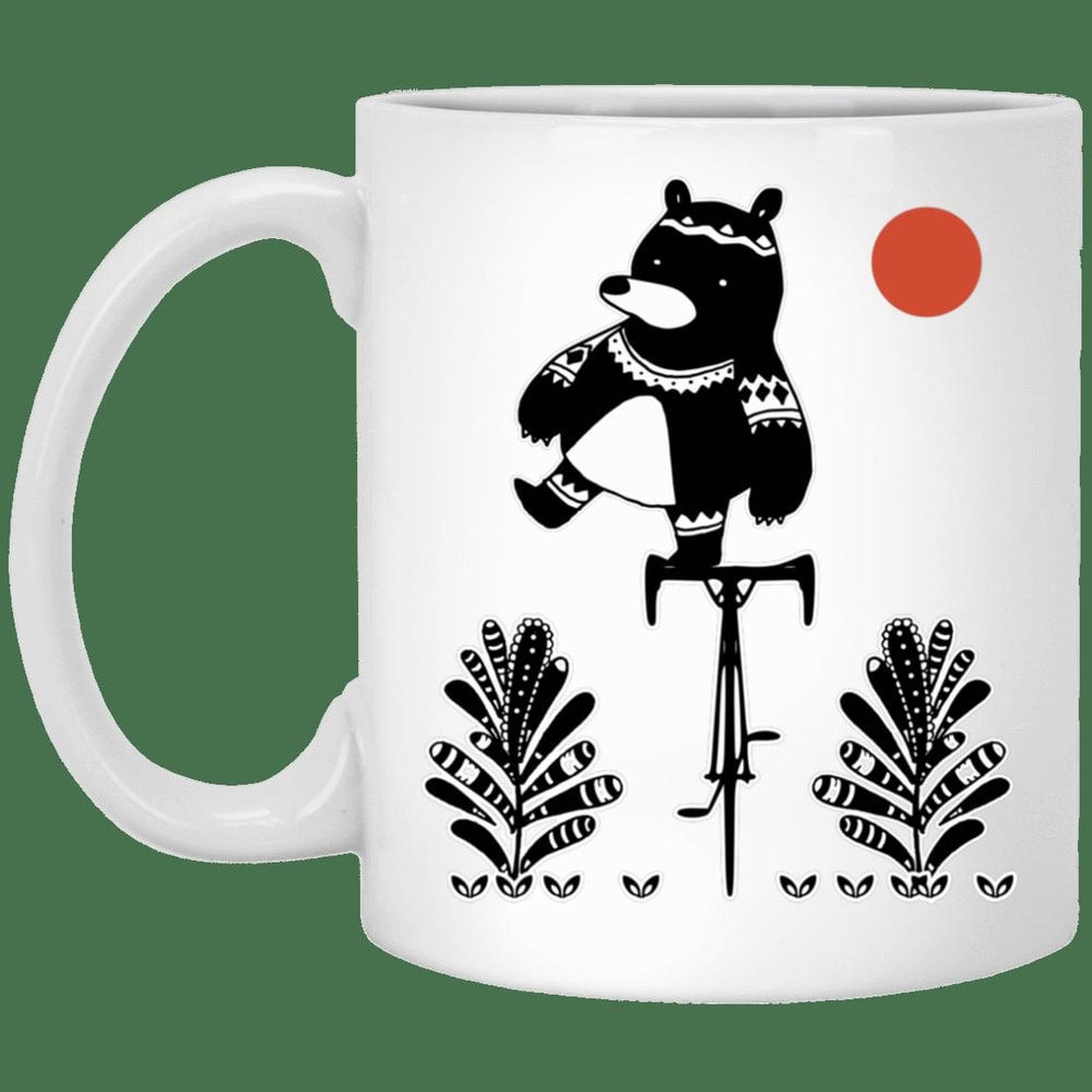 Bear On A Bike Mug Gifts for Friends, Gifts for Valentine Day, Couple Gifts - Bluefink.jpg