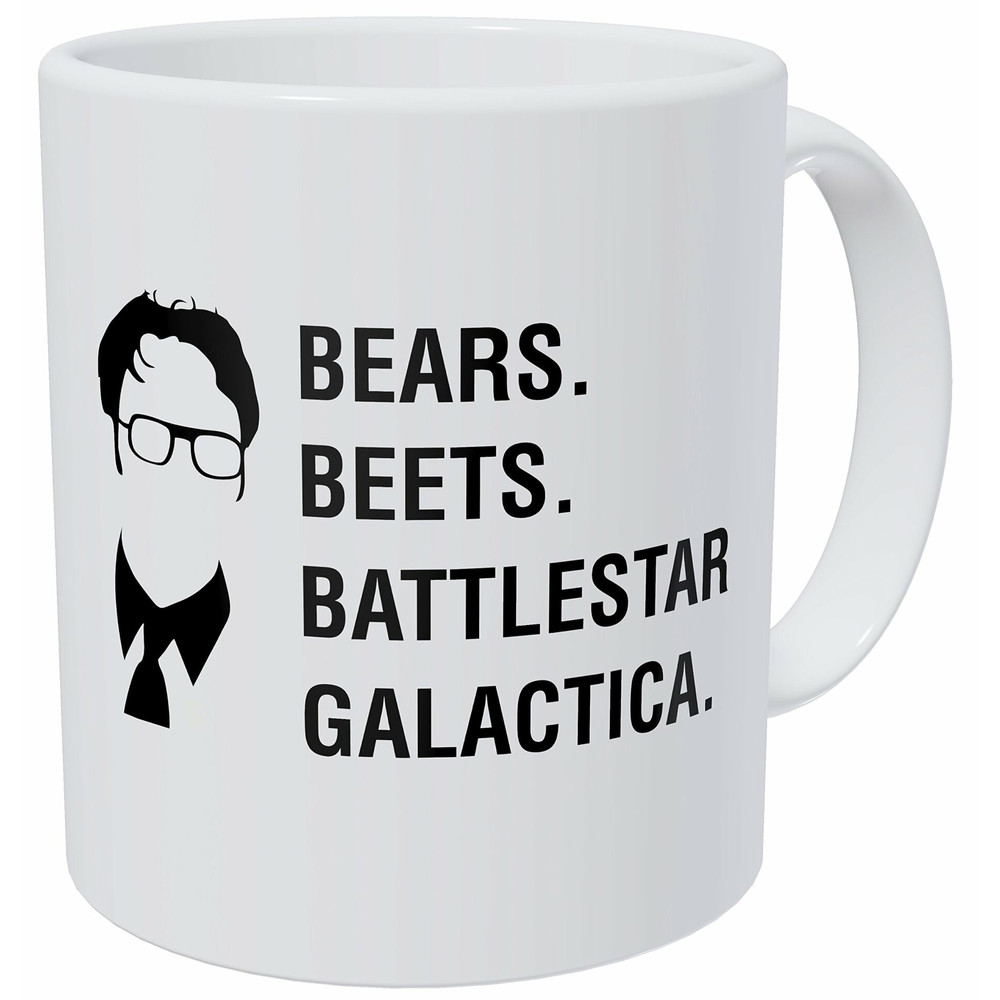 Bears Beets Battlestar Galactica Jim, Dwight Schrute The Office 11 Ounces Funny Coffee Mug - Bluefink.jpg