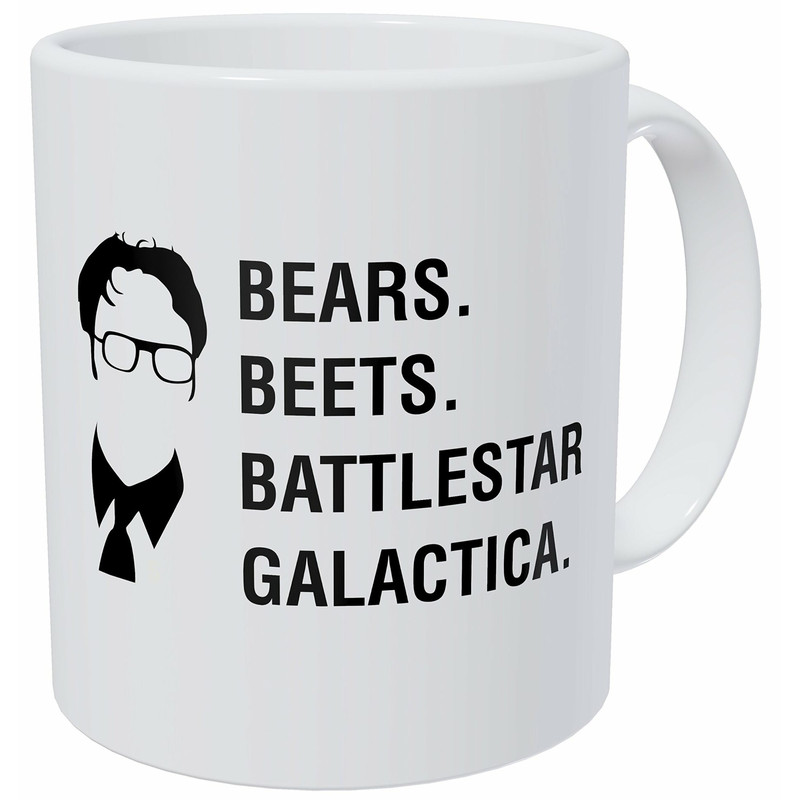 Bears Beets Battlestar Galactica Jim, Dwight Schrute The Office 11 Ounces Funny Coffee Mug - Bluefink.jpg