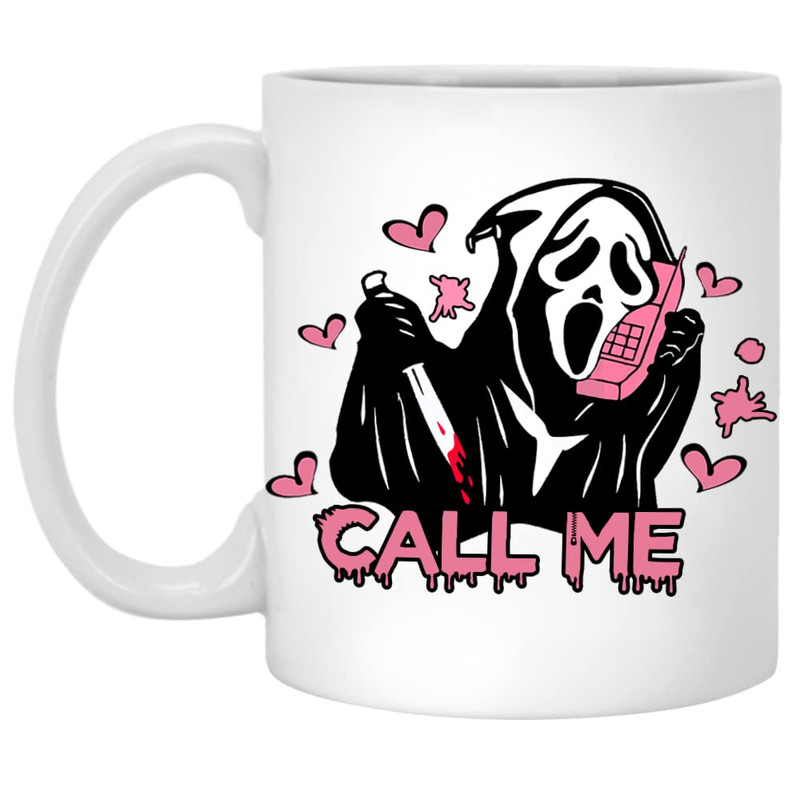 Call Me Scream Ghost Face Mug Funny Horror Movie Valentine's Day Mug Gifts - Bluefink.jpg