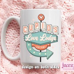 cupids love lodge mug, valentines day mug, cupid mug, brewing co mug, valentine coffee mug, couple valentine mug