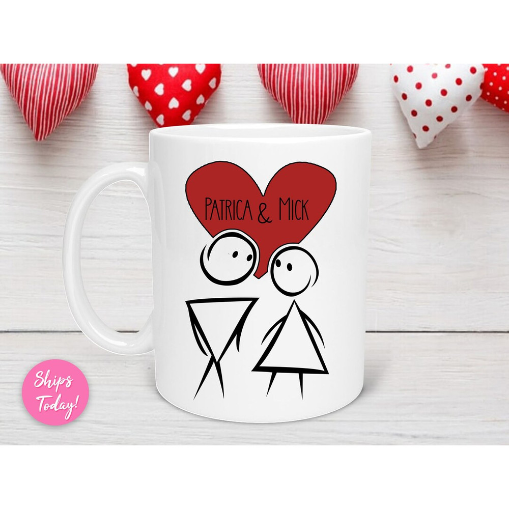 Custom Cartoon Love Valentine Mug, Couples Valentines Mug, Funny Valentine's Mug, Valentine's for Him, Valentines - Bluefink.jpg