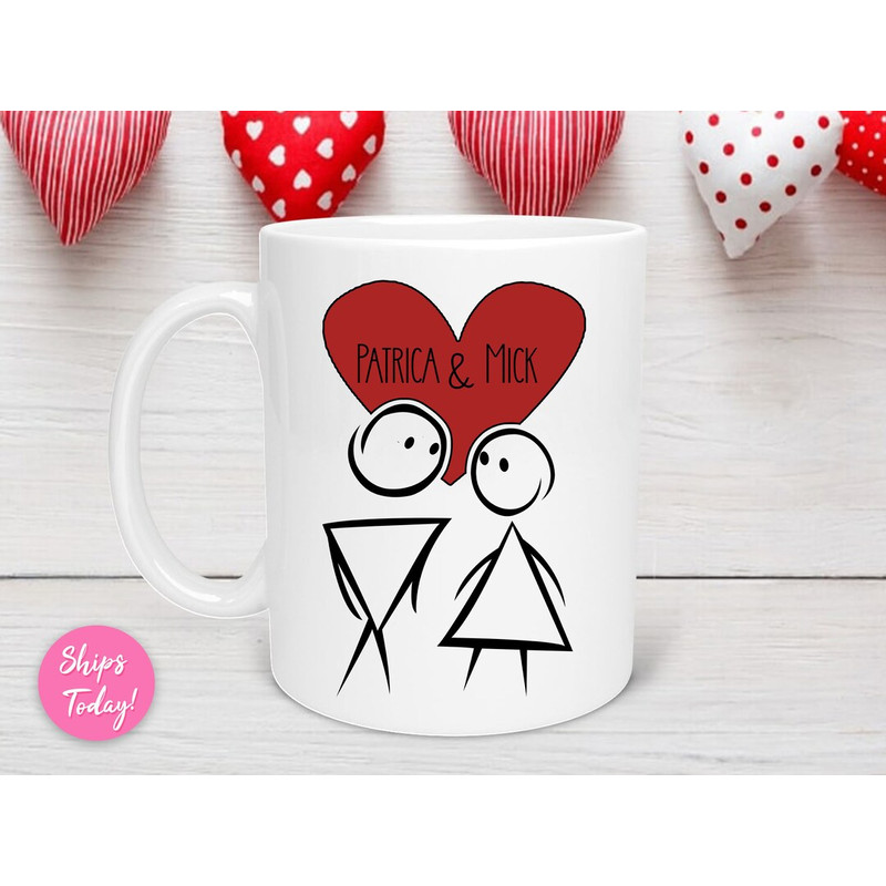 Custom Cartoon Love Valentine Mug, Couples Valentines Mug, Funny Valentine's Mug, Valentine's for Him, Valentines - Bluefink.jpg