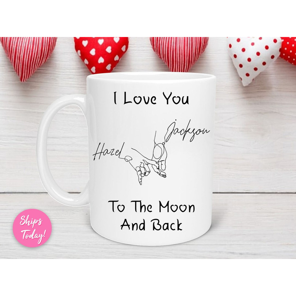 Custom Names Valentines Day Mug, Gift For Boyfriend, Personalized Name Mug, 1st Anniversary Gift, Custom Couple Mug - Bluefink.jpg