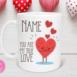 custom you are my true heart valentine s day mug, gift for boyfriend, valentine gift for him, valentine s day gift