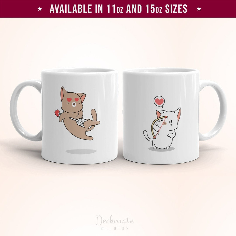 Cute Cat Coffee Mug, Cat Valentines Gift, Cat Mom Gift, Valentines Mug Gifts, Galentines Day Gifts Romantic Coffee Mug - Bluefink.jpg