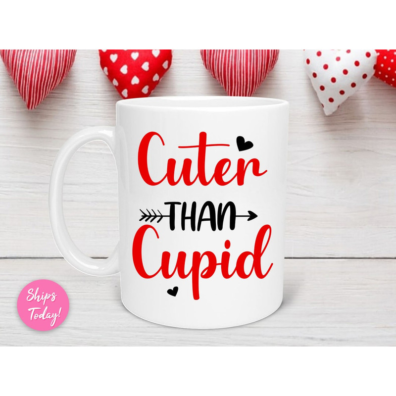 Cuter than Cupid Romantic Mug, Couples Gifts, Valentines Day Mug, Valentine's Day Mug, Gift for GirlfriendBoyfriend - Bluefink.jpg