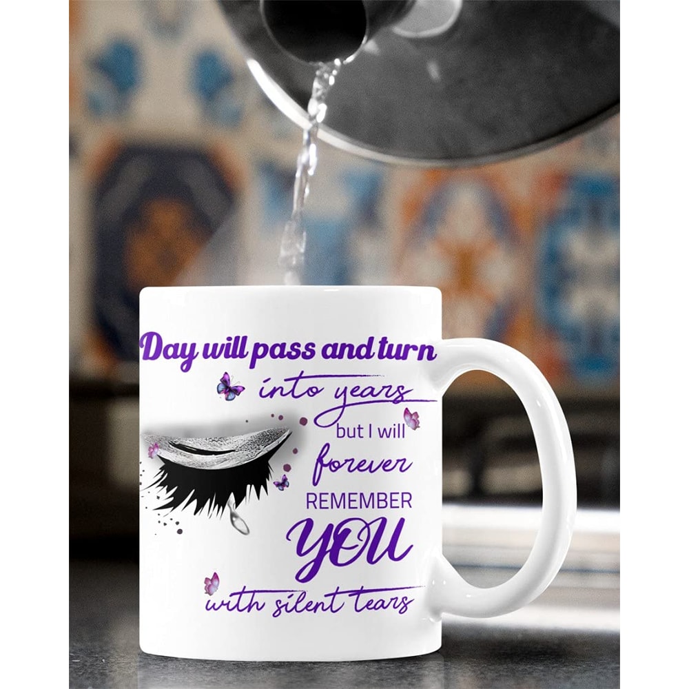 Days Will Pass And Turn Memorial Mug, Personalized In Heaven Mug Gifts For Mom Dad In Heaven On Birthday Anniversary Deadth Ceremony - Bluefink.jpg