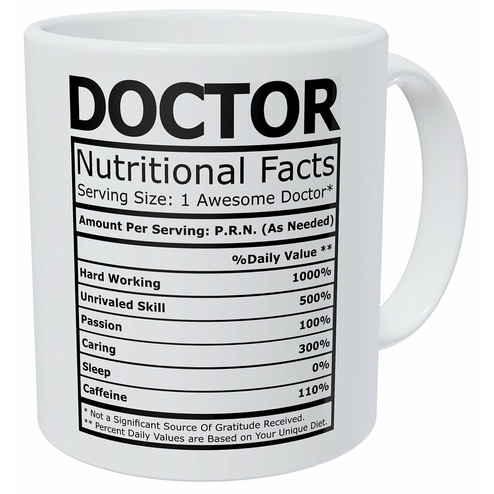 Doctor Nutritional Fatcs 11 Ounces Funny Coffee Mug - Bluefink.jpg