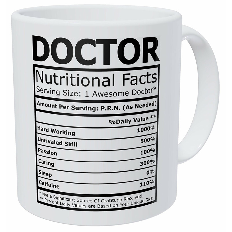 Doctor Nutritional Fatcs 11 Ounces Funny Coffee Mug - Bluefink.jpg